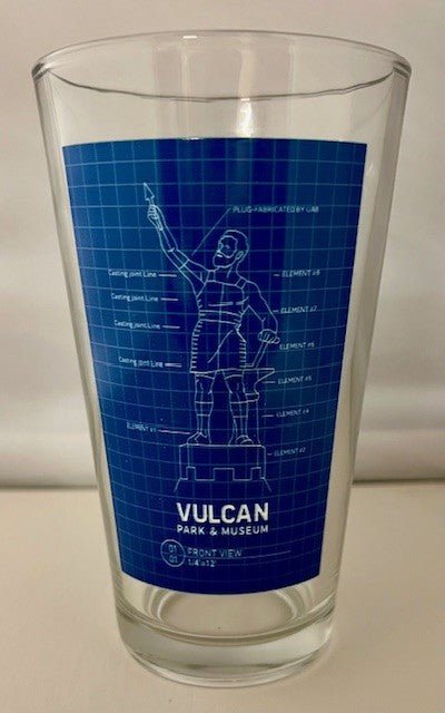 Blueprint Vulcan Pint Glass