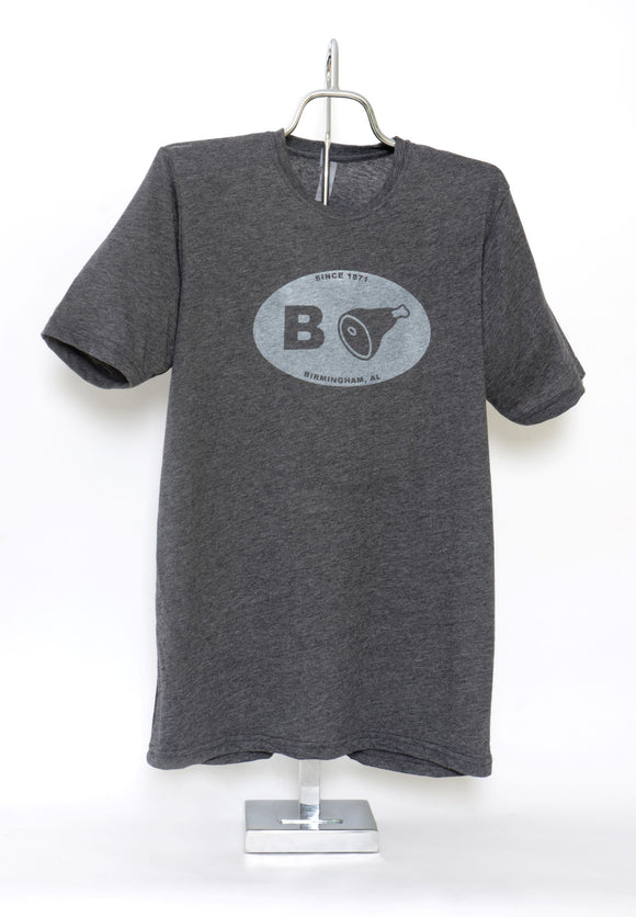 B+Ham Short Sleeve T-Shirt Adult Charcoal